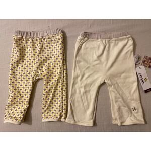 Endue Baby Pants Size 6-12 Months Organic Pima Cotton Reversible Newborn 4 Pairs